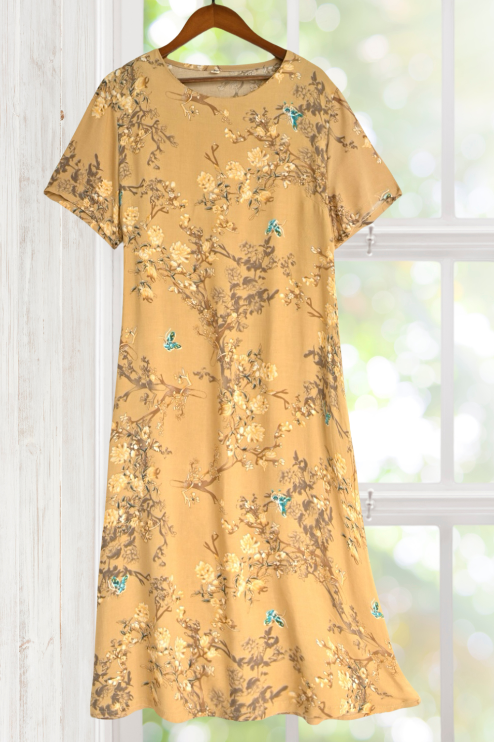 Eleanor Yellow Floral Print Dress